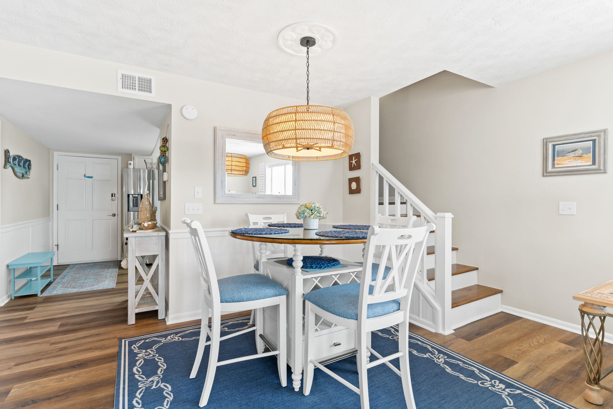 dining table in vacation condo at beach